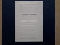 Speciaal model 1 stuks deur kaart ivoor 11 x 16 cm met envelop
